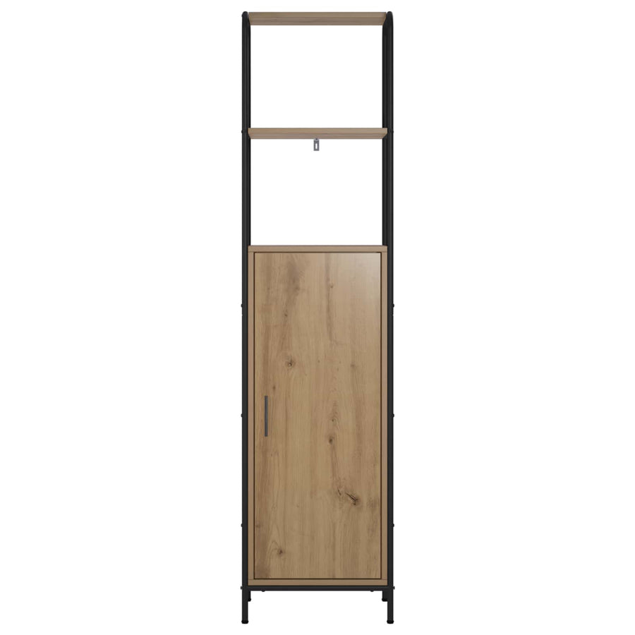 Hoge kast Artisanaal eiken 40 x 33 x 161 cm Bewerkt hout