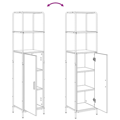 Hoge kast Artisanaal eiken 40 x 33 x 161 cm Bewerkt hout