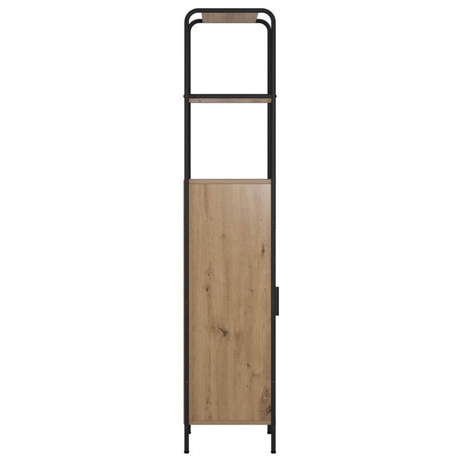 Hoge kast Artisanaal eiken 40 x 33 x 161 cm Bewerkt hout