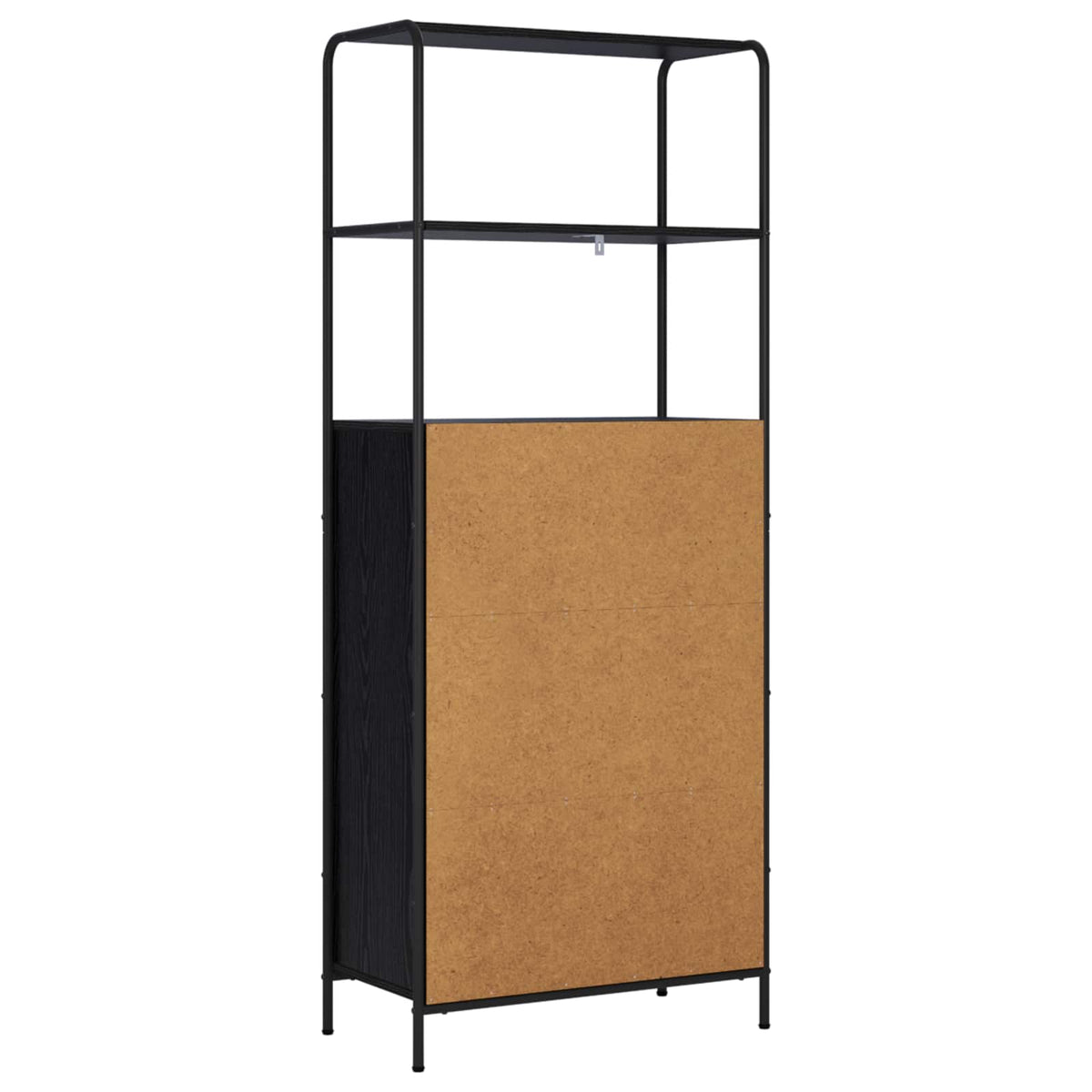 Hoge kast Zwart eiken 40 x 33 x 161 cm Bewerkt hout
