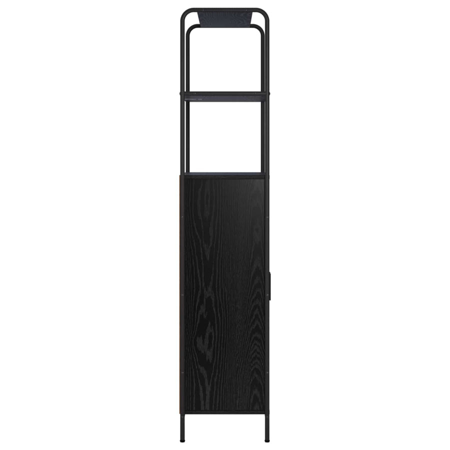 Hoge kast Zwart eiken 40 x 33 x 161 cm Bewerkt hout