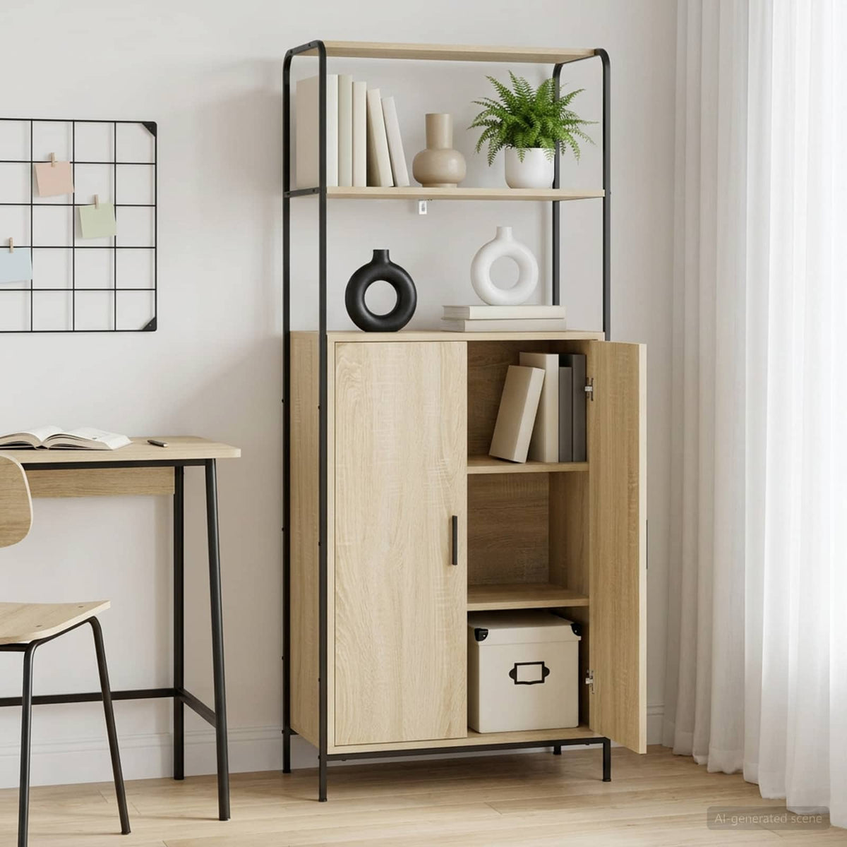 Hoge kast Sonoma Eiken 40 x 33 x 161 cm Bewerkt hout