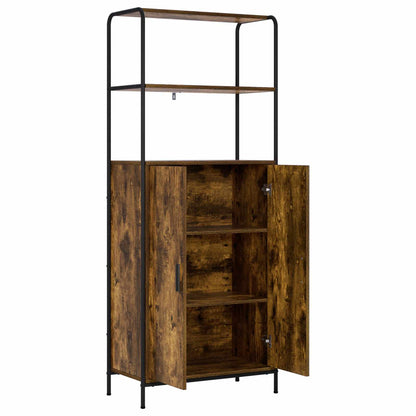 Hoge kast Gerookt eiken 40 x 33 x 161 cm Bewerkt hout