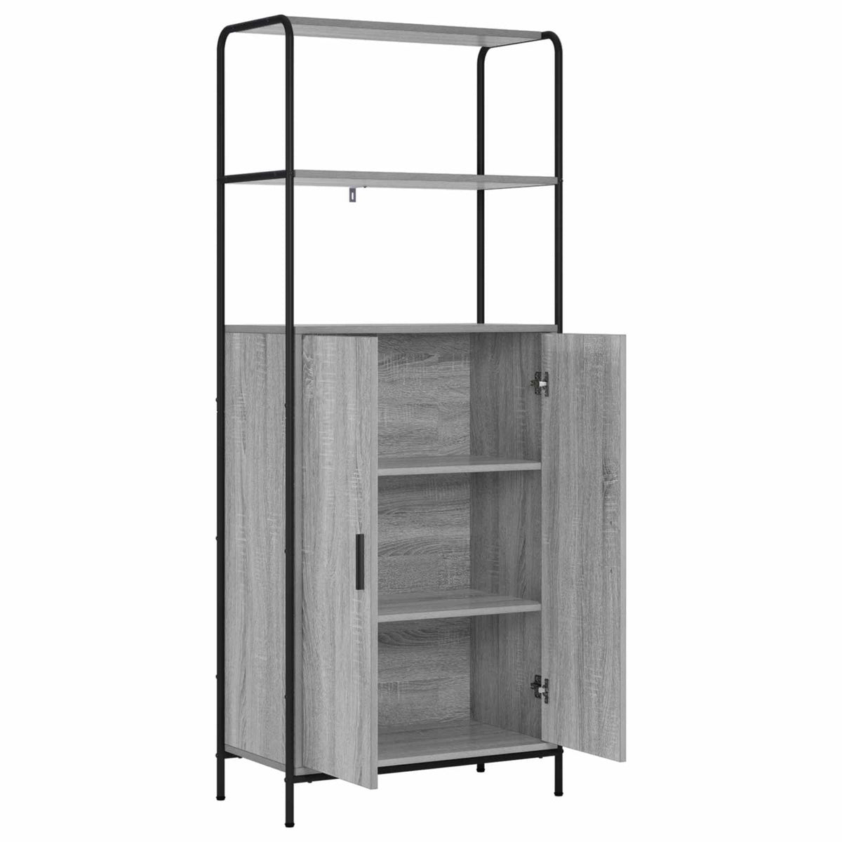 Hoge kast Grijs Sonoma 40 x 33 x 161 cm Bewerkt hout