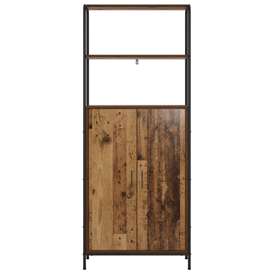 Hoge kast Oud hout 40 x 33 x 161 cm Bewerkt hout
