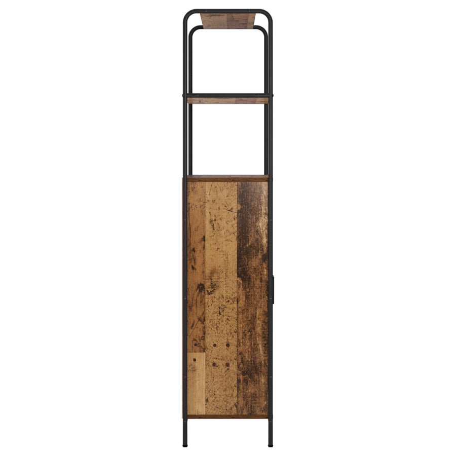 Hoge kast Oud hout 40 x 33 x 161 cm Bewerkt hout