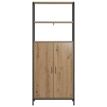 Hoge kast Artisanaal eiken 40 x 33 x 161 cm Bewerkt hout