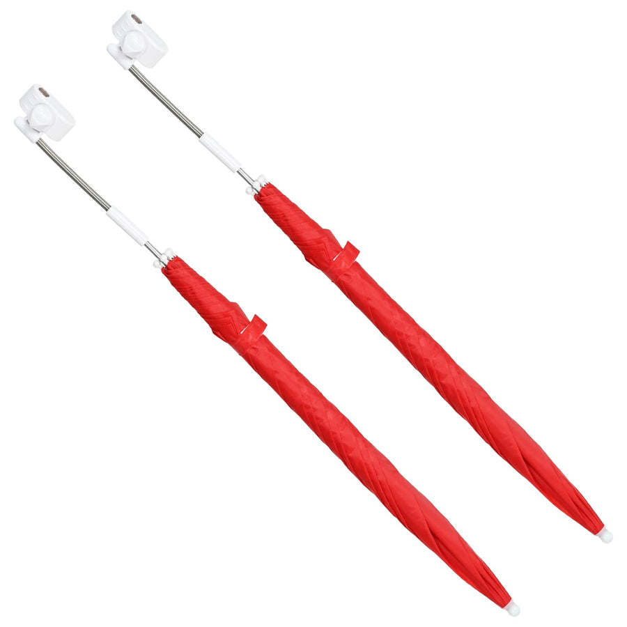 Parasol met klem 2 pcs Vuursteenrood Ø 105 x 86 cm