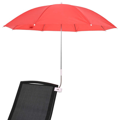 Parasol met klem 2 pcs Vuursteenrood Ø 105 x 86 cm