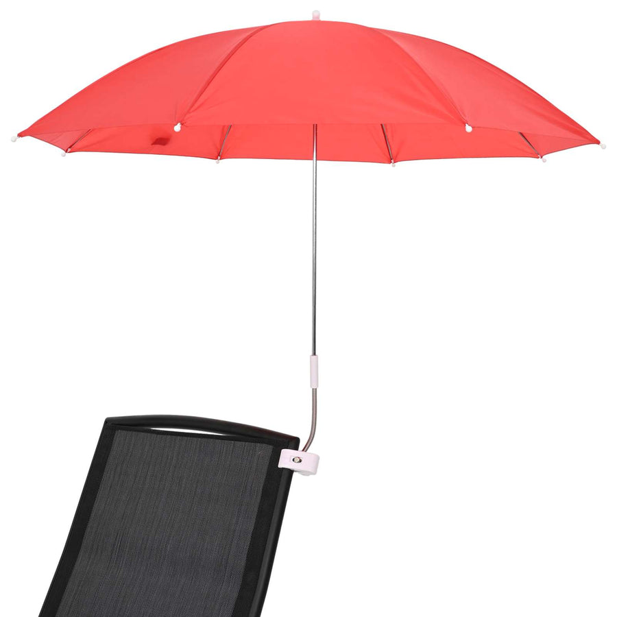 Parasol met klem 2 pcs Vuursteenrood Ø 105 x 86 cm