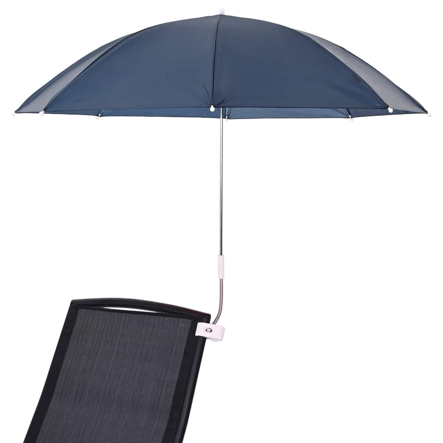 Parasol met klem 2 pcs Marineblauw Ø 105 x 86 cm 170T polyester