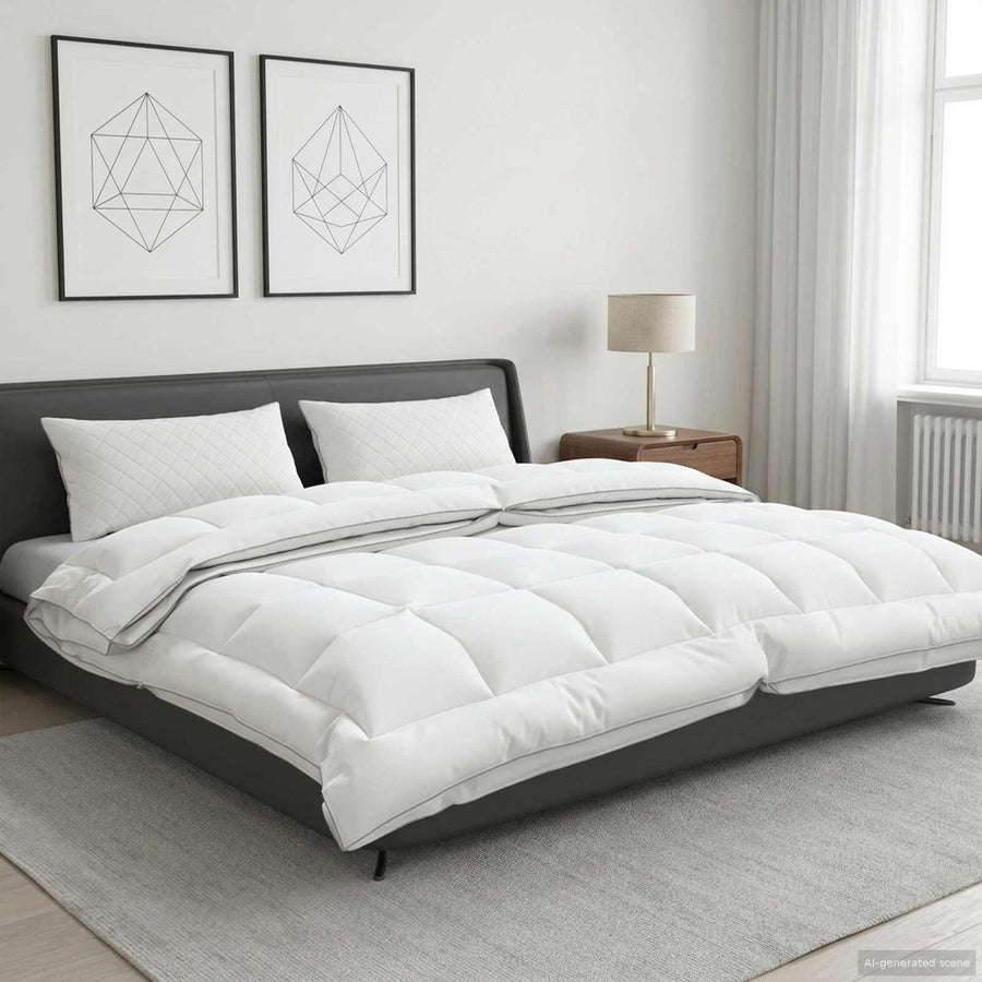 Dekbed TRIER 240x260cm 4 seizoenen 140+220GSM Wit