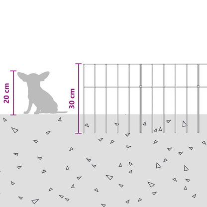 Tuin schuttingpaneel 12 pcs Gegalvaniseerd staal Zilverkleurig
