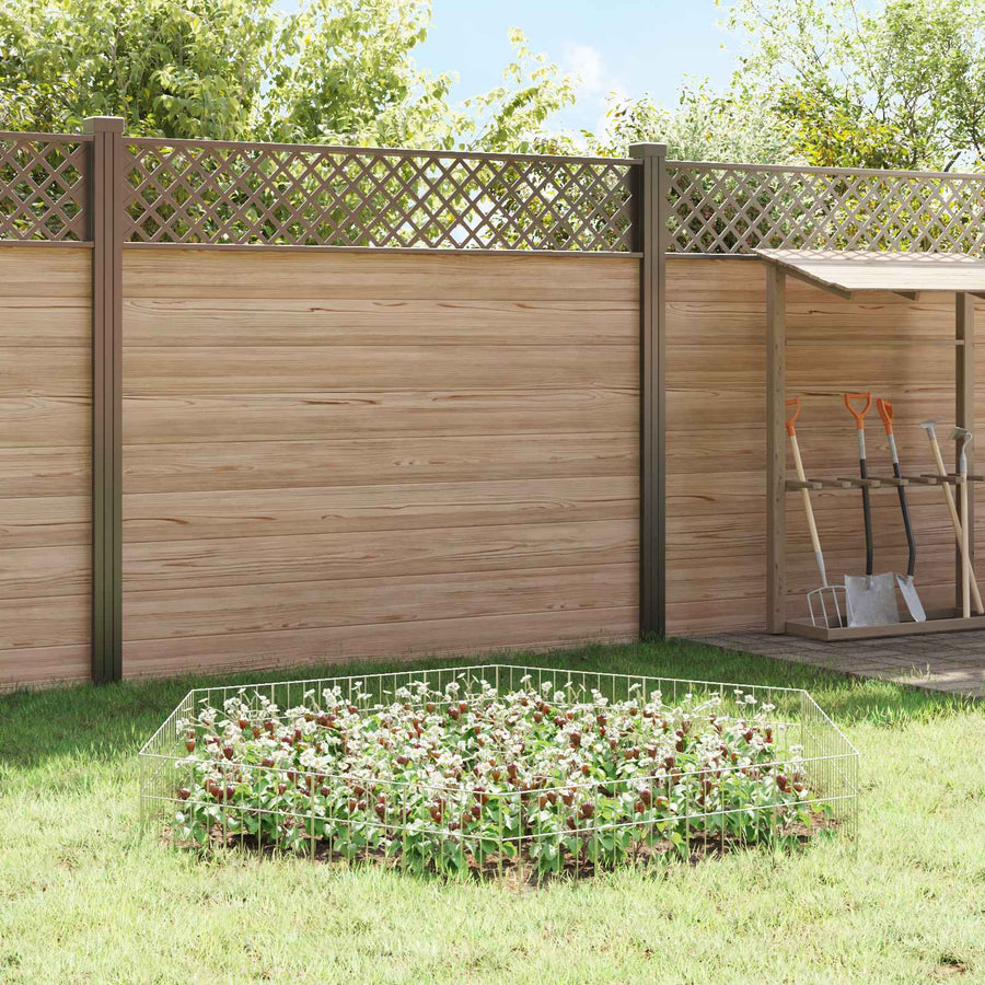 Tuin schuttingpaneel 48 pcs Gegalvaniseerd staal Zilverkleurig