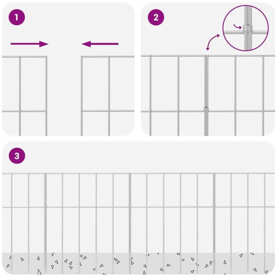 Tuin schuttingpaneel 48 pcs Gegalvaniseerd staal Zilverkleurig