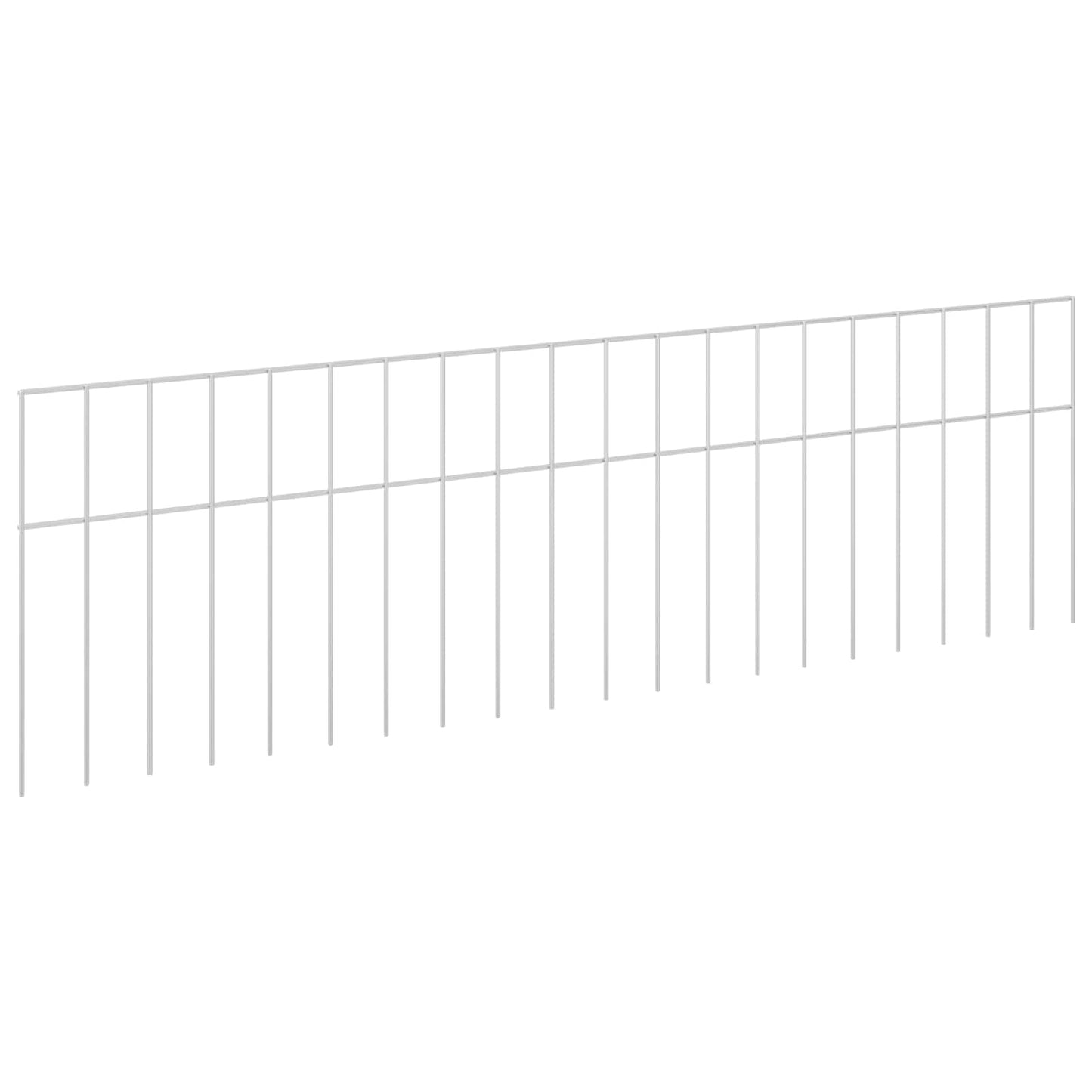 Tuin schuttingpaneel 12 pcs Gegalvaniseerd staal Zilverkleurig