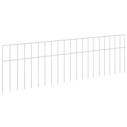 Tuin schuttingpaneel 12 pcs Gegalvaniseerd staal Zilverkleurig