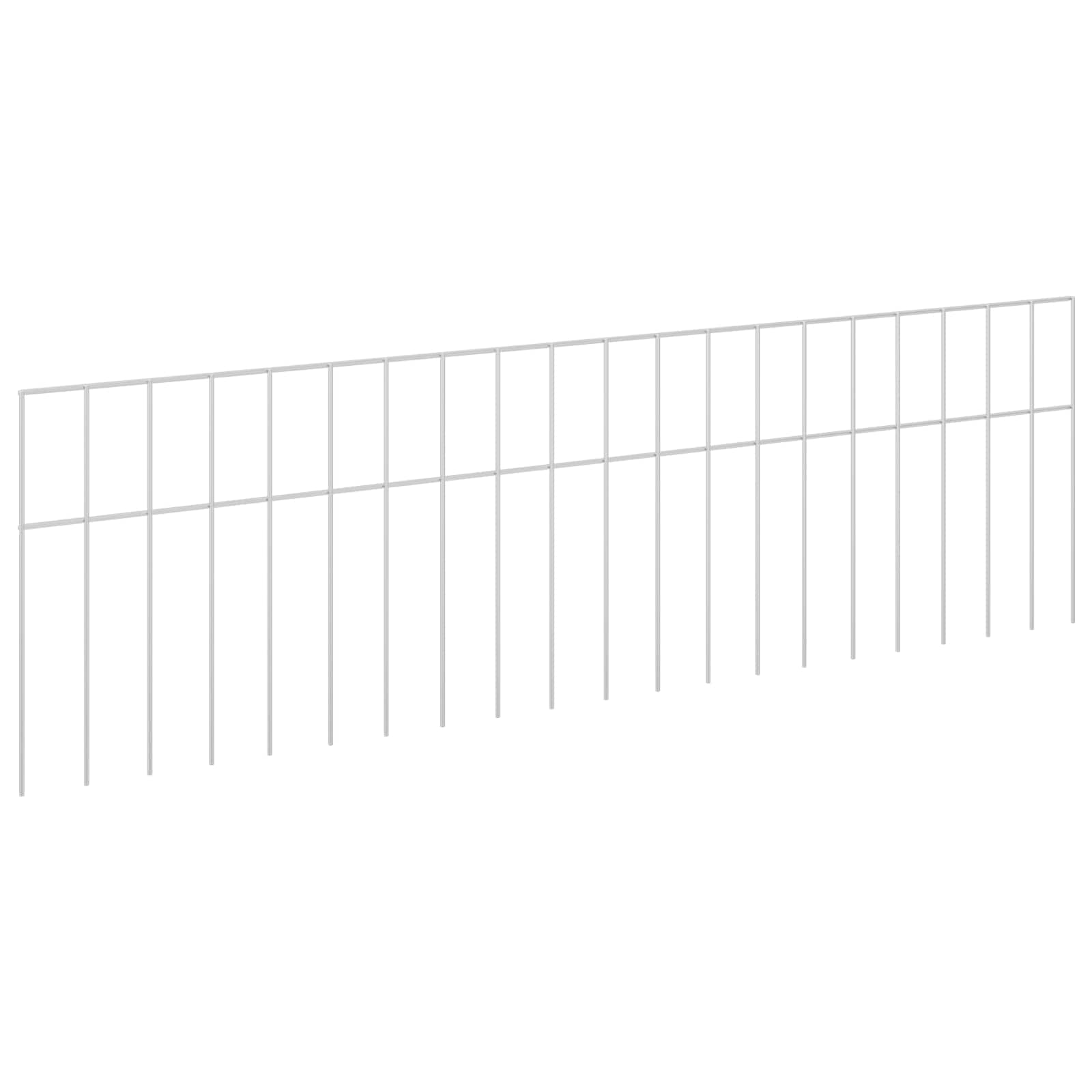 Tuin schuttingpaneel 24 pcs Gegalvaniseerd staal Zilverkleurig