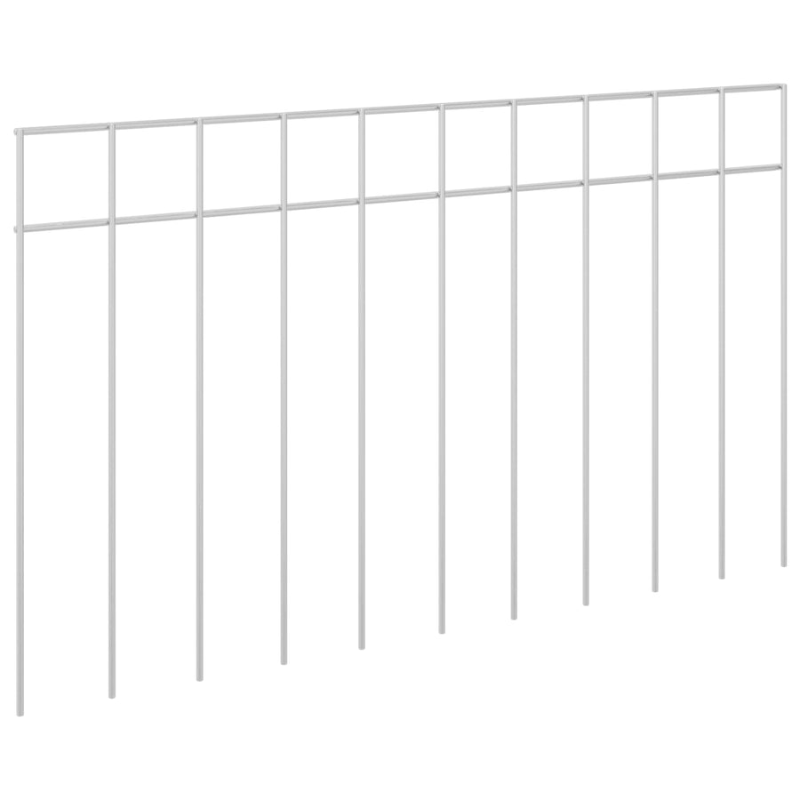 Tuin schuttingpaneel 48 pcs Gegalvaniseerd staal Zilverkleurig
