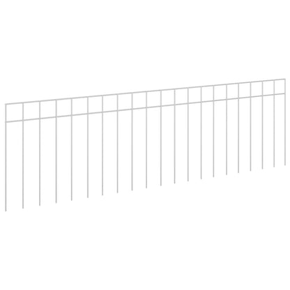 Tuin schuttingpaneel 24 pcs Gegalvaniseerd staal Zilverkleurig