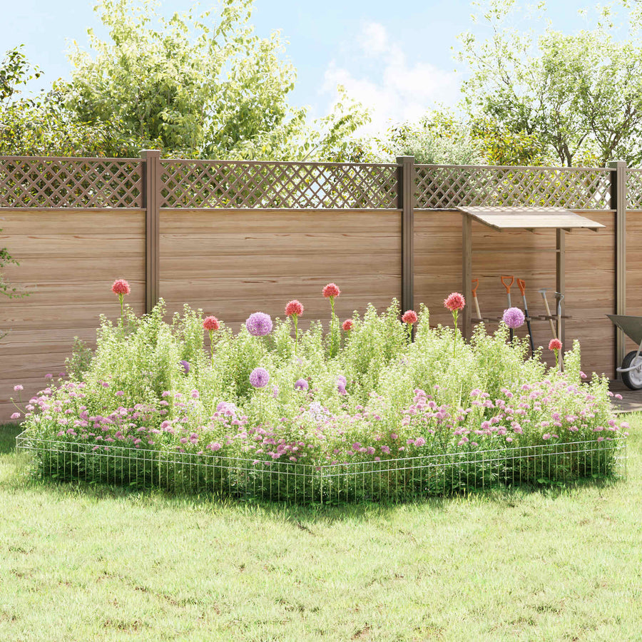 Tuin schuttingpaneel 48 pcs Gegalvaniseerd staal Zilverkleurig