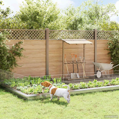 Tuin omheining met palen 24 pcs 35 x 50 cm Mesh Zilverkleurig