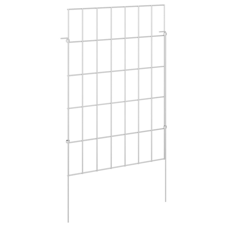 Tuin omheining met palen 48 pcs 35 x 50 cm Mesh Zilverkleurig