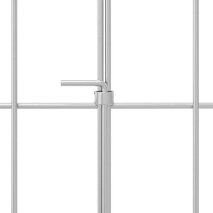 Tuin omheining met palen 12 pcs 55 x 50 cm Mesh Zilverkleurig