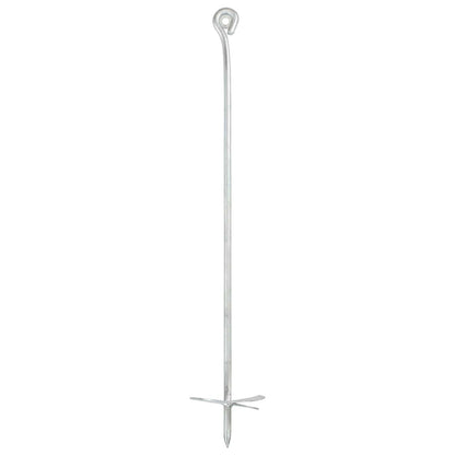 Aardeankers 4 pcs Zilverkleurig Ø10 x 60 cm