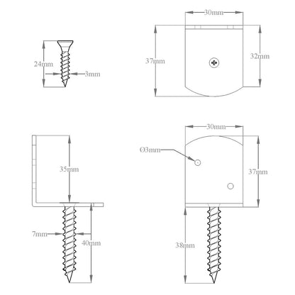 Aardeankers 10 pcs Zilverkleurig Ø10 x 60 cm