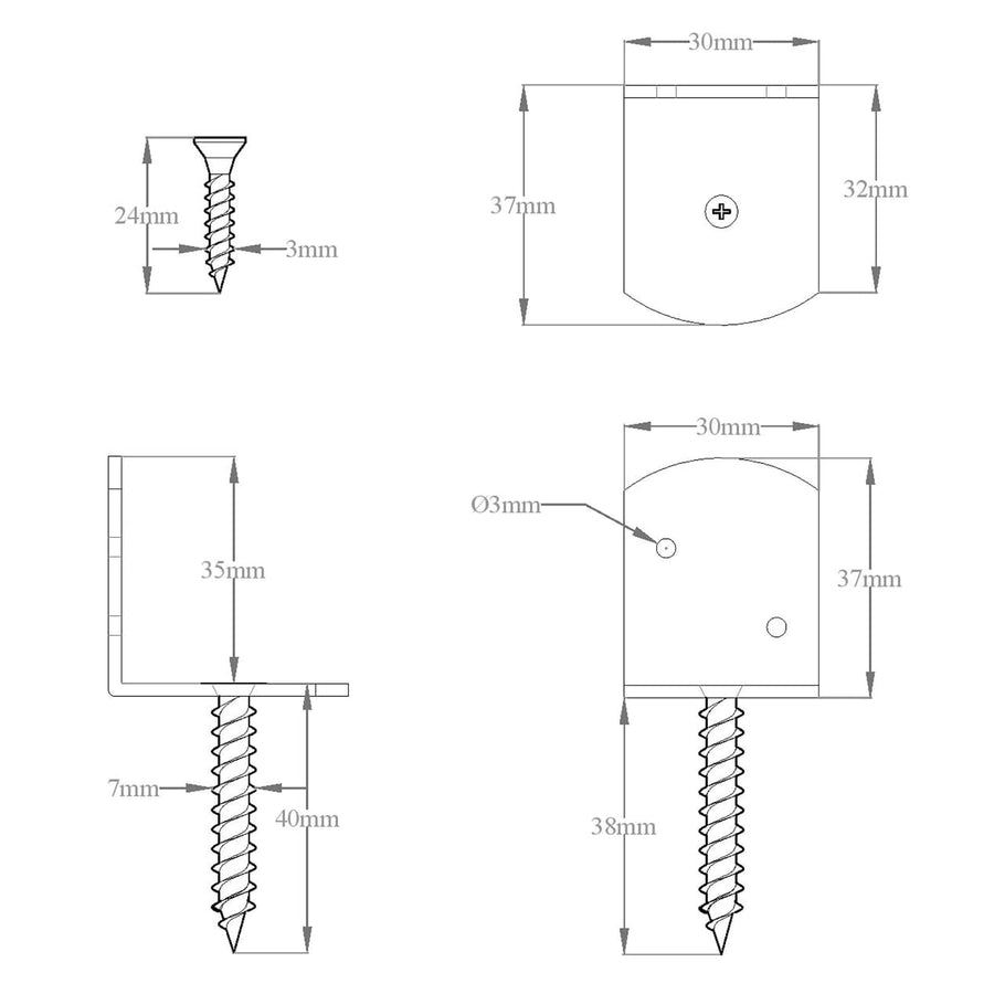 Aardeankers 10 pcs Zilverkleurig Ø10 x 60 cm