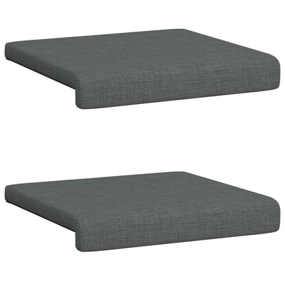 Bankkussen 2 st Stof Donkergrijs Diepte 35 cm