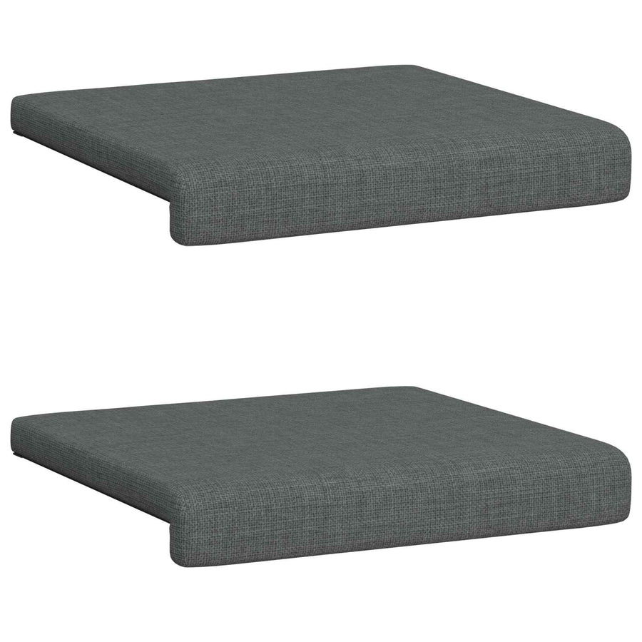 Bankkussen 2 st Stof Donkergrijs Diepte 35 cm