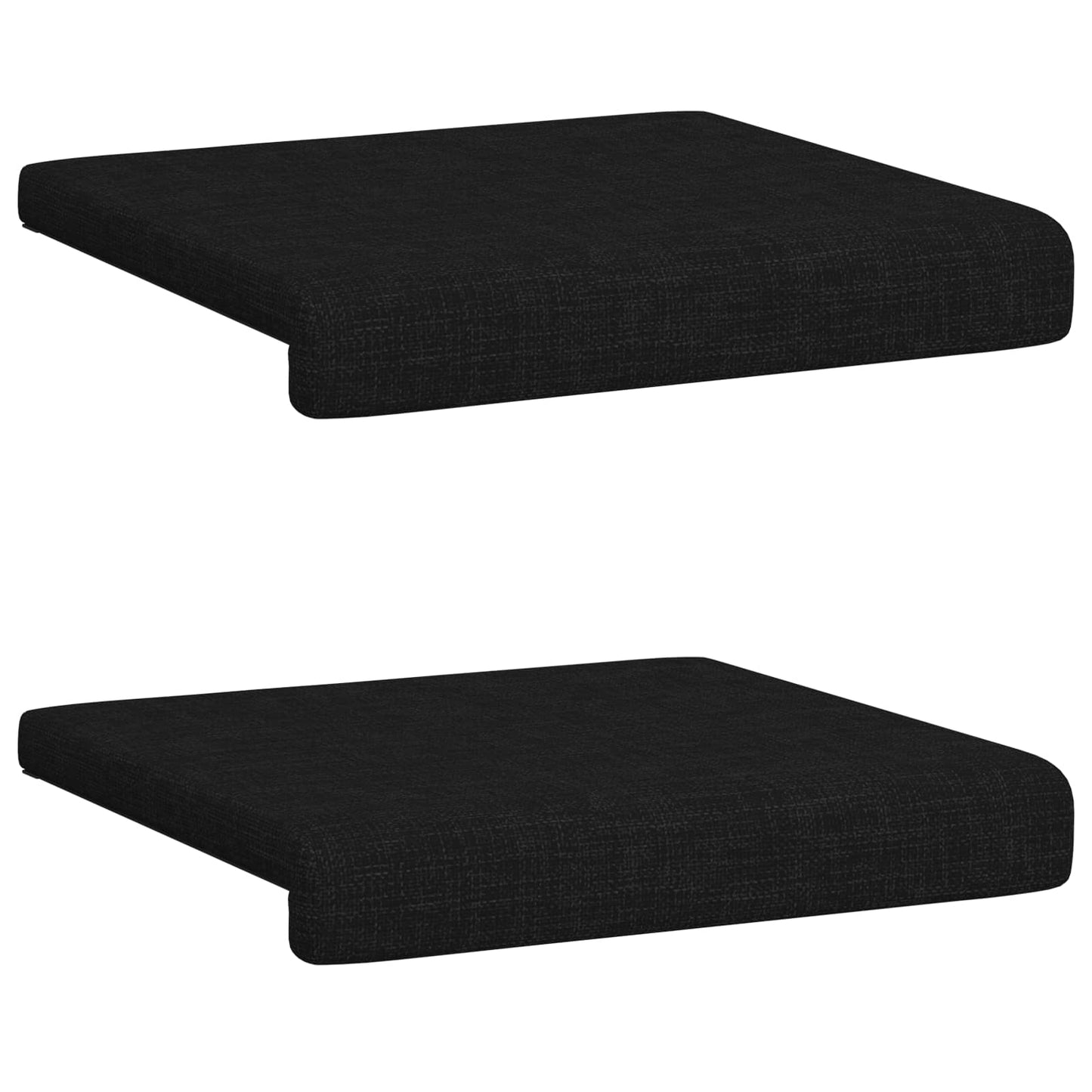 Bankkussen 2 st Stof Zwart Diepte 35 cm