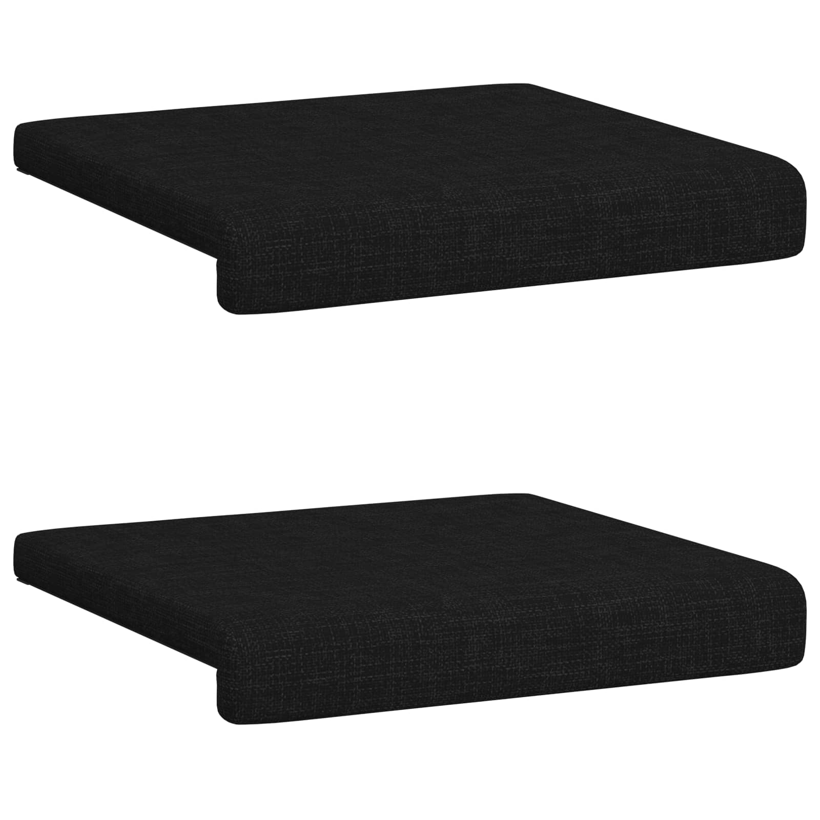 Bankkussen 2 st Stof Zwart Diepte 35 cm