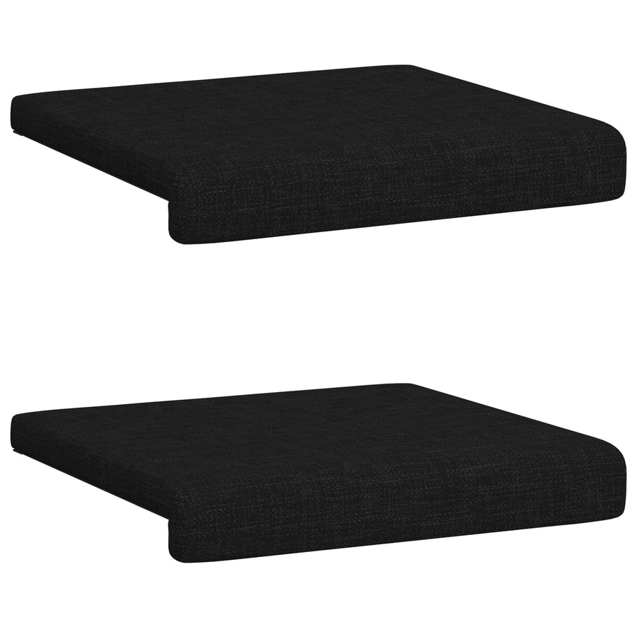 Bankkussen 2 st Stof Zwart Diepte 35 cm