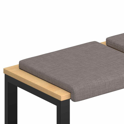 Bankkussen 2 st Stof Taupe Diepte 35 cm