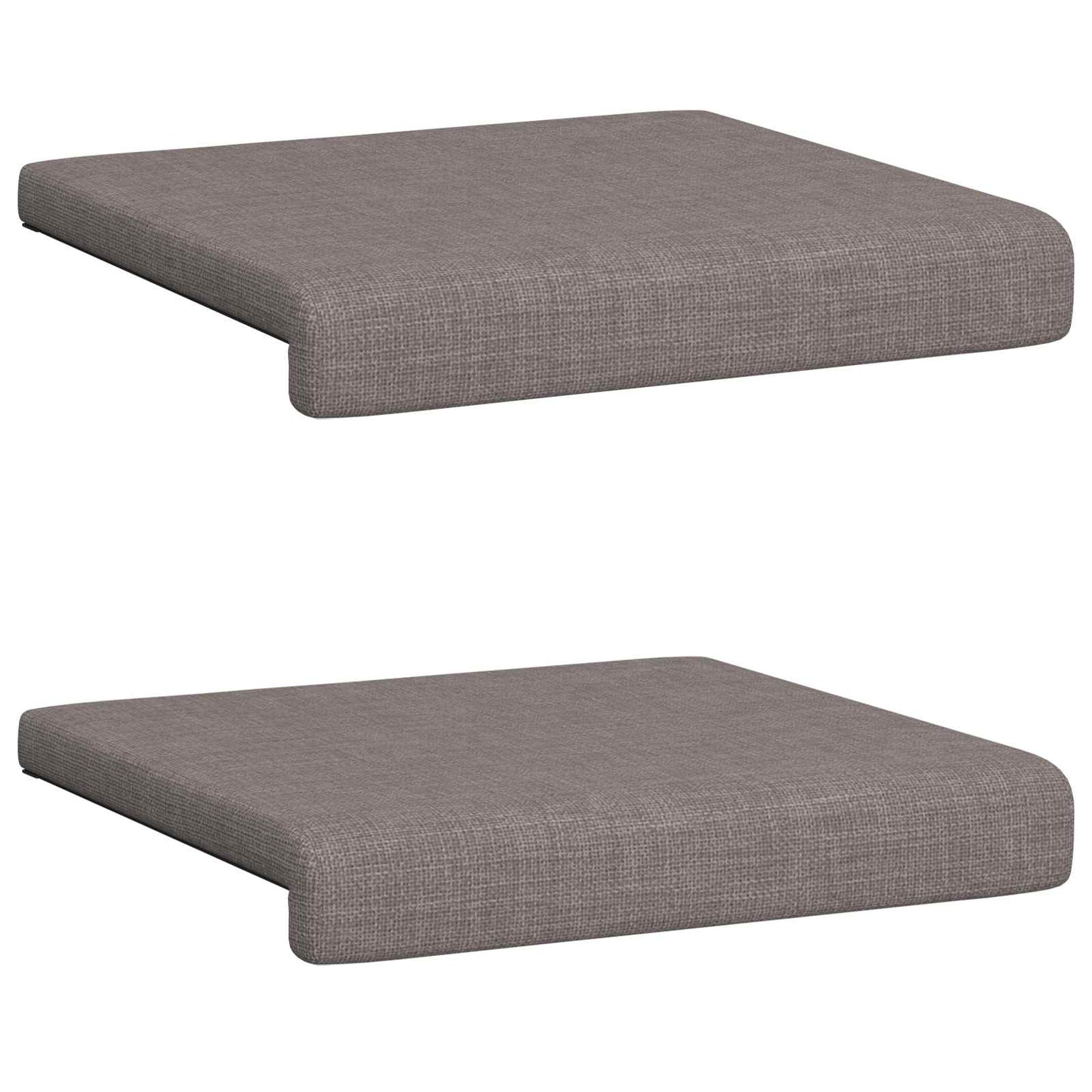 Bankkussen 2 st Stof Taupe Diepte 35 cm