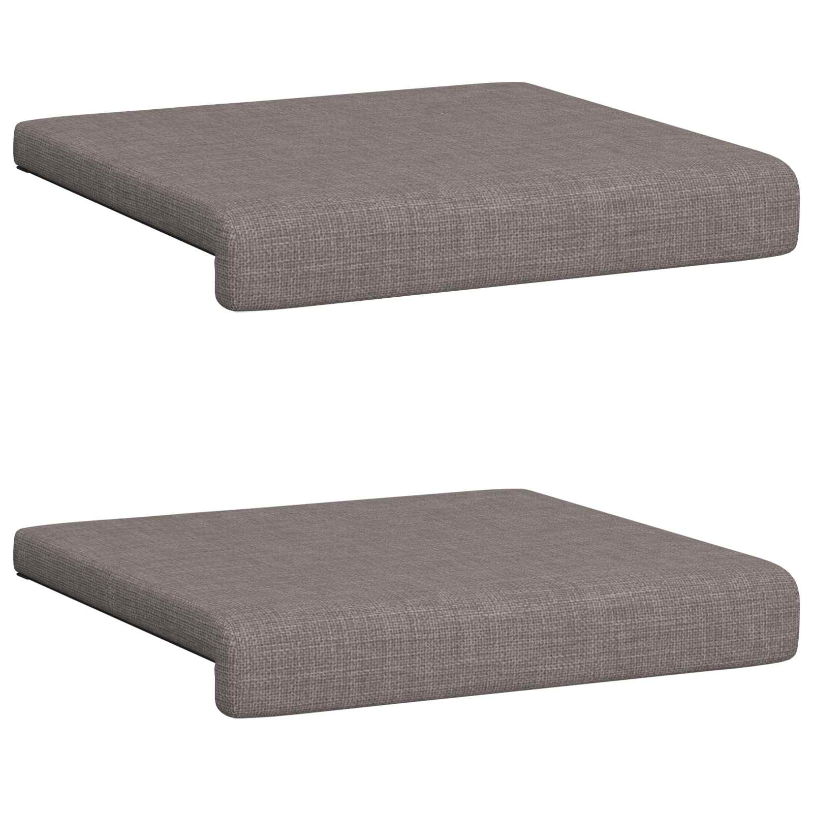 Bankkussen 2 st Stof Taupe Diepte 35 cm