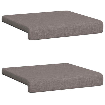 Bankkussen 2 st Stof Taupe Diepte 35 cm