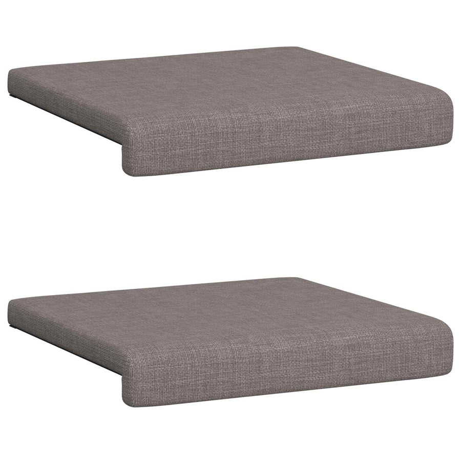 Bankkussen 2 st Stof Taupe Diepte 35 cm