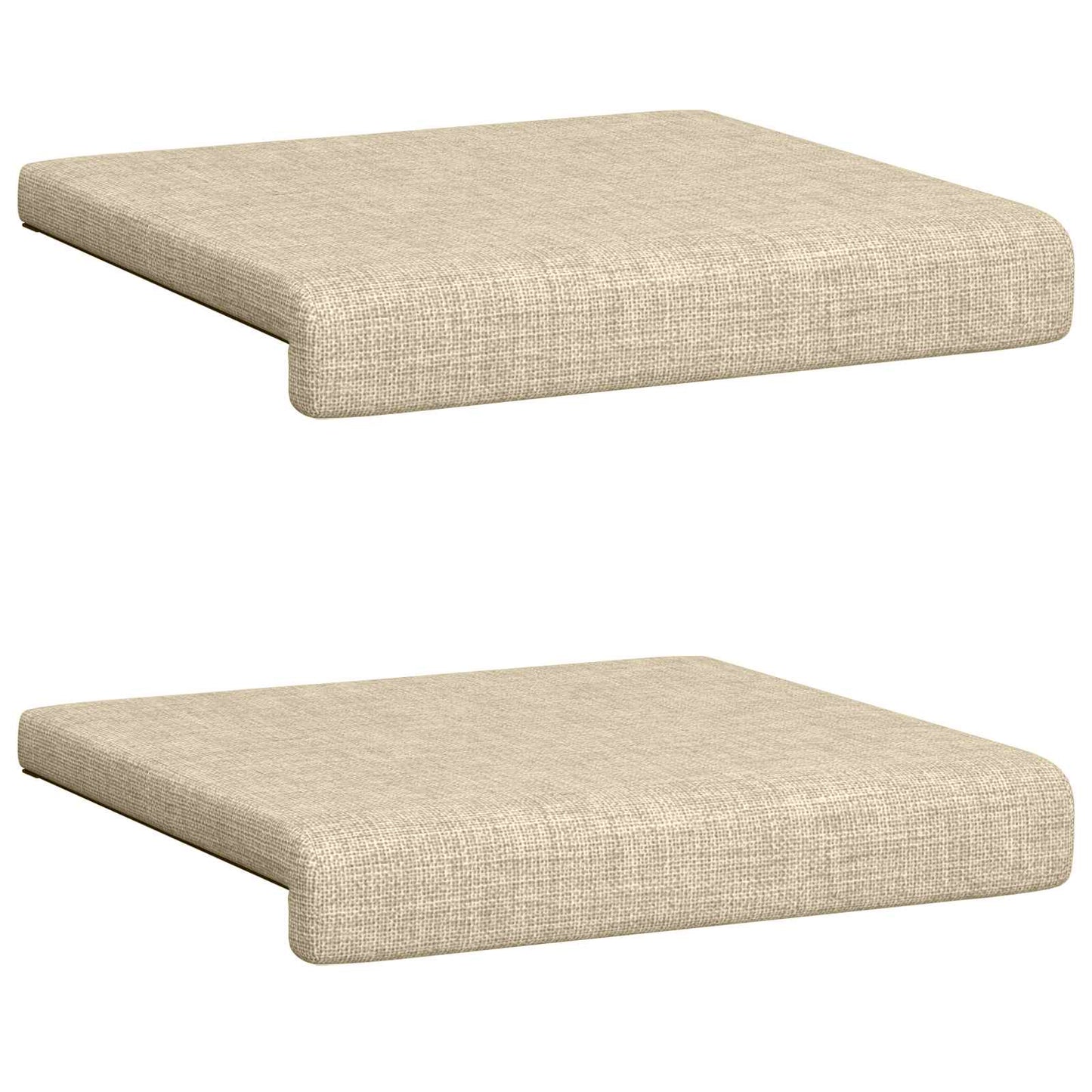Bankkussen 2 st Stof Crèmekleurig Diepte 35 cm