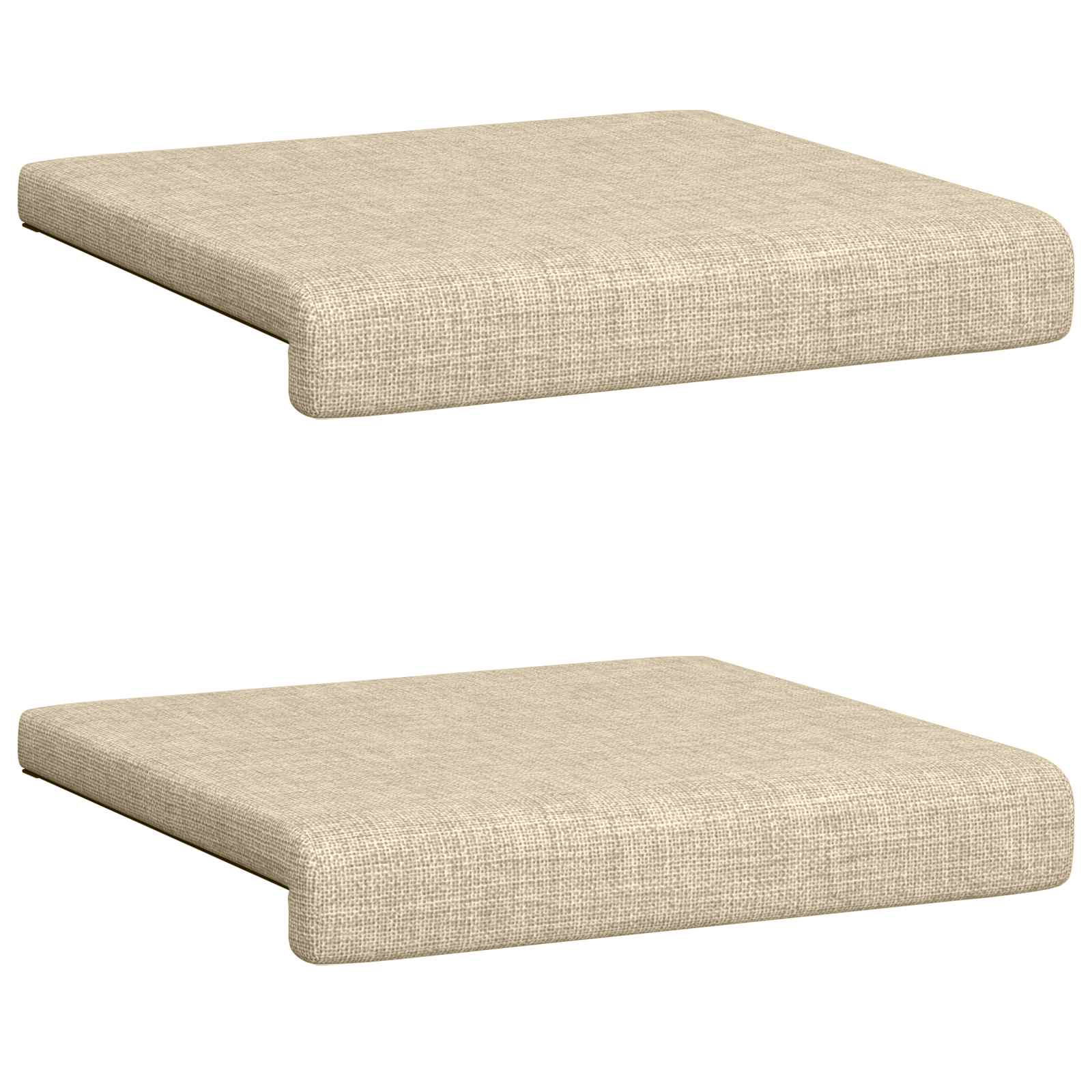 Bankkussen 2 st Stof Crèmekleurig Diepte 35 cm