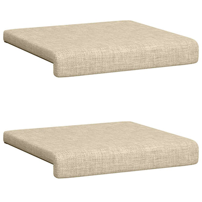 Bankkussen 2 st Stof Crèmekleurig Diepte 35 cm