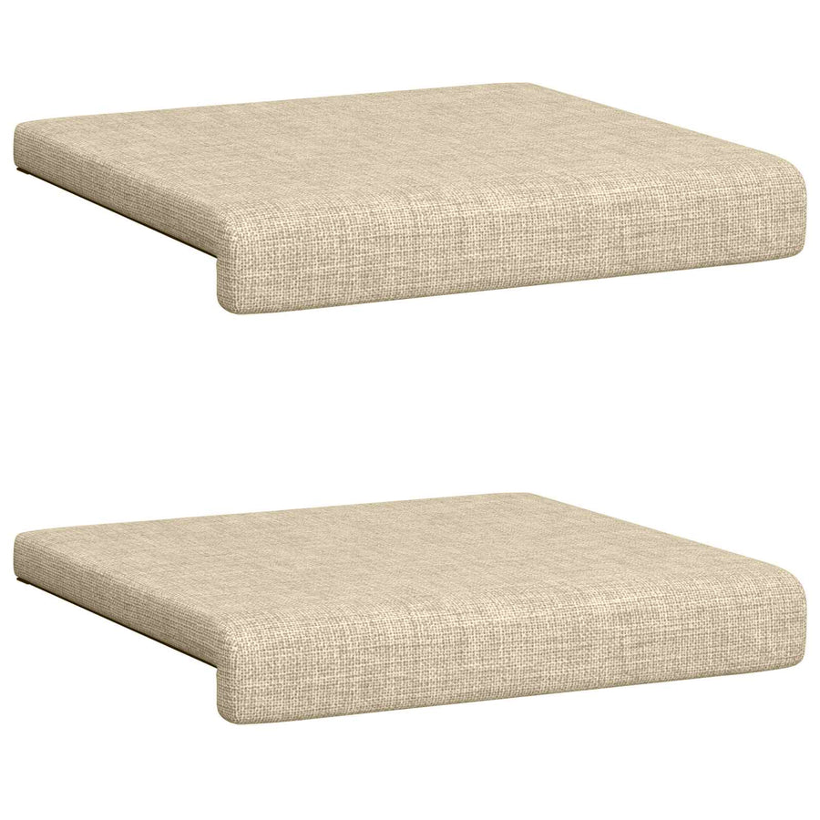 Bankkussen 2 st Stof Crèmekleurig Diepte 35 cm