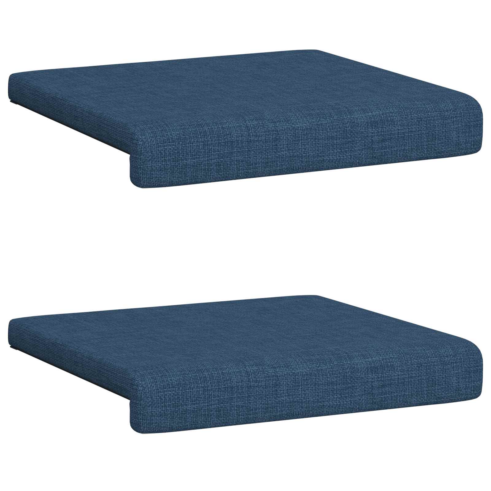 Bankkussen 2 st Stof Blauw Diepte 35 cm