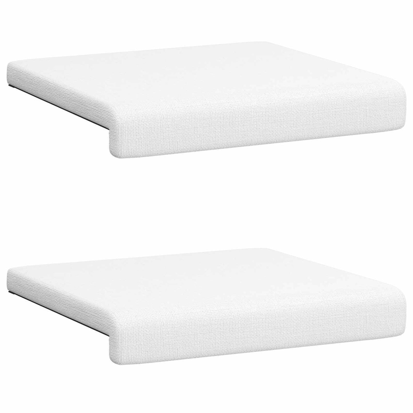 Bankkussen 2 st Stof Wit Diepte 35 cm