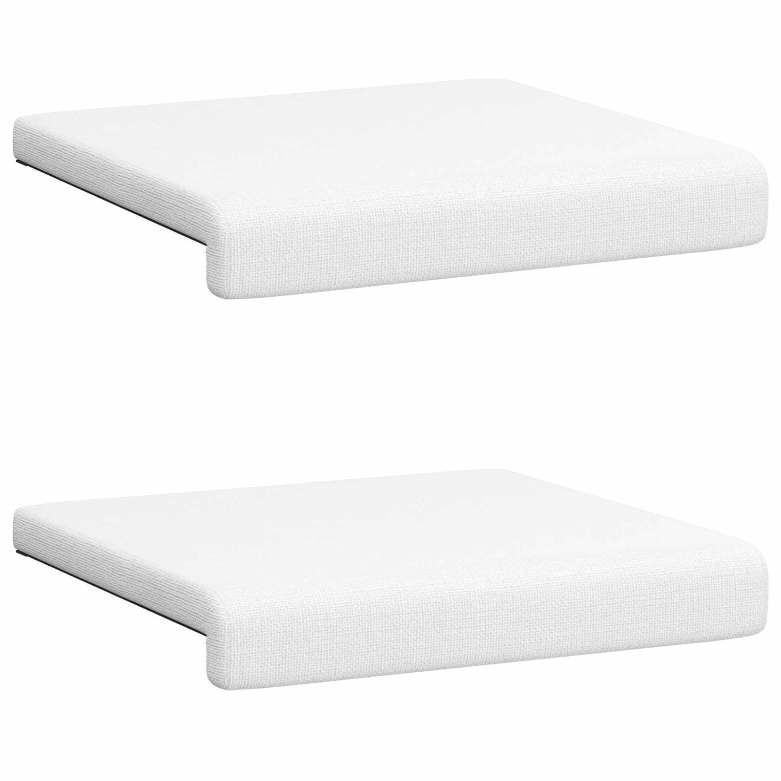 Bankkussen 2 st Stof Wit Diepte 35 cm