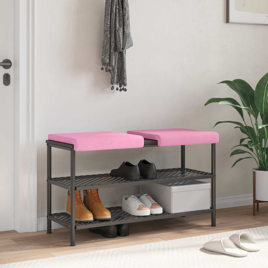 Bankkussen 2 st Stof Roze Diepte 35 cm