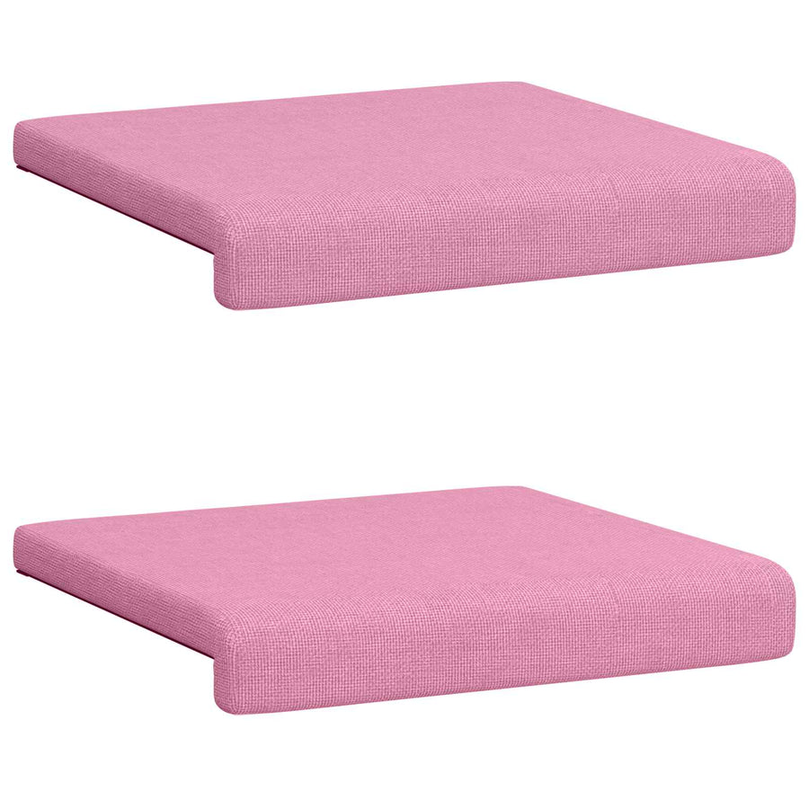 Bankkussen 2 st Stof Roze Diepte 35 cm